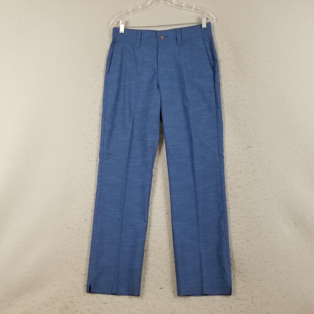 Callaway Pants Mens 30x30‎ Blue Golf Stretch Flat Front Micro Dot Performance